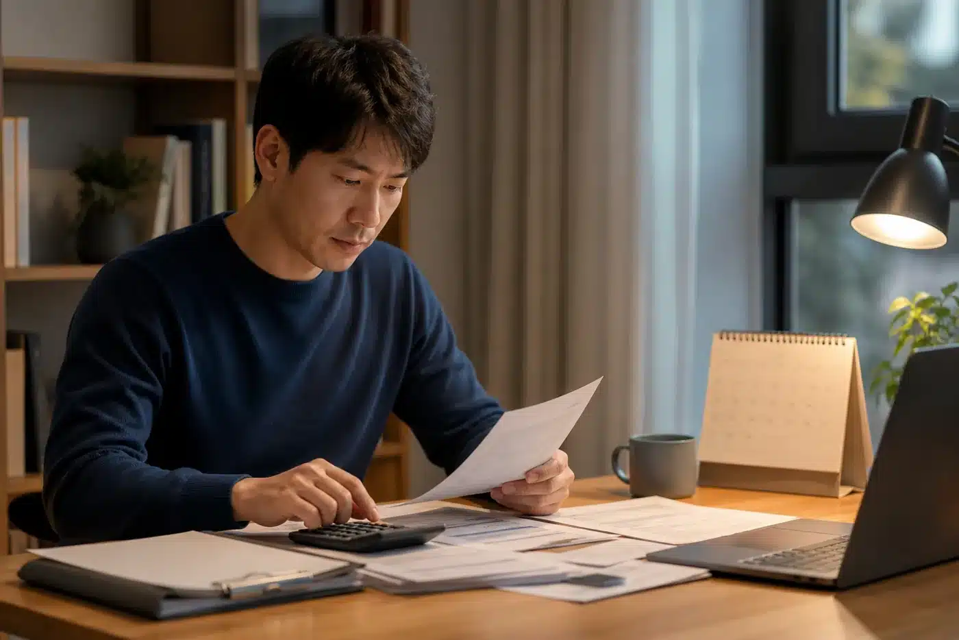 퇴직을 앞두고 퇴직금과 생활비를 계획하는 근로자